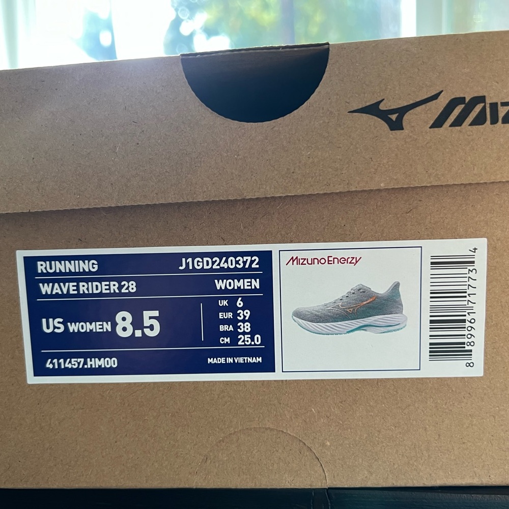 Mizuno Wave Rider 28 Women's Shoes - Gray and Blue